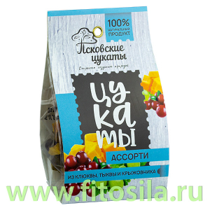 Цукаты АССОРТИ (Клюква, тыква,крыжовник, сахар,лимонный сок), 80г, Псковские цукаты