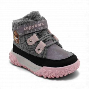 Ботинки на меху T5022-1CL серые