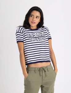 BOLD RINGER STRIPE GRAPHIC T-SHIRT
