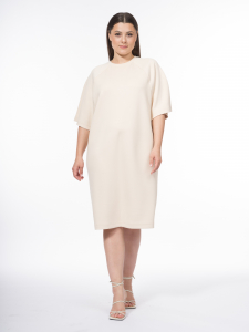 Платье из вискозного трикотажа с рукавом реглан