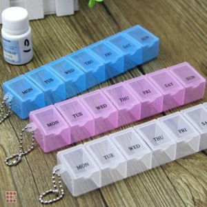 Таблетница на неделю 7 отделений, цвет микс