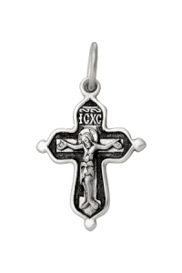 Крест из серебра литье частичное чернение