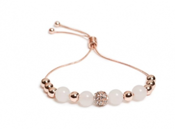 Stardust White Beaded Bracelet