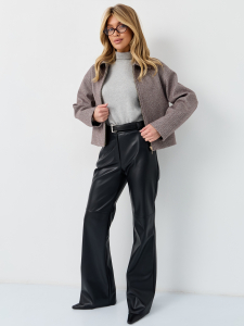 Пальто женское демисезонное 28000 (коричневый/ёлочка)