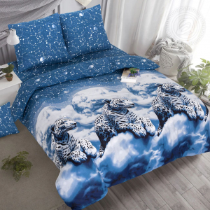 Постельное белье Созвездие леопарда (поплин DE LUXE)