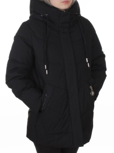 YR-6612 BLACK Куртка зимняя женская (150 гр. холлофайбер)