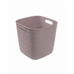 Корзина квадратная SOFTEX Q серая 15л