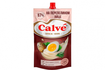 «Calve», майонез «На перепелином яйце» 67%, 400 г