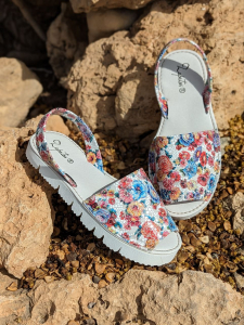 ZAPATOS · 2364-flores-rojo РАСПРОДАЖА 9 евро