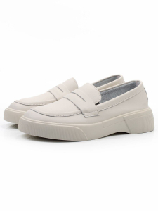 03-YD122-2 LT. BEIGE Лоферы женские (натуральная кожа)
