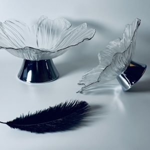 200-122 Конфетница 25см на ножке в под.уп. (х8)Стекло