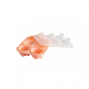 Форма для льда SWEET 6 ячеек розы+кристаллы+сферы розовые