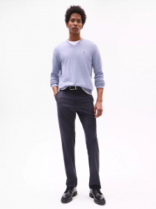 Solid Logo V-Neck Sweater