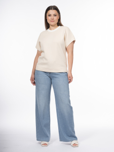 Блуза с цельнокроеным рукавом и брендированием