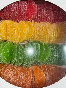 МАРМЕЛАД ДОЛЬКИ арбуз,дыня,киви,апельсин  Коробка 1,3