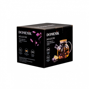 Чайник заварочный MEADOW 1000мл с бамбуковой крышкой