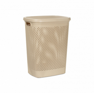 Корзина для белья DIAMOND латте 38л