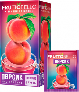 «Fruttobello», чайный напиток «Персик», 25 пакетиков, 37,5г