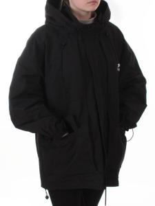 3096 BLACK Куртка демисезонная женская (100 гр. холлофайбер)