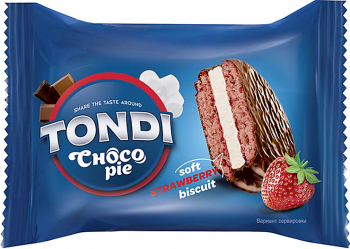 «Tondi», choco Pie клубничный (коробка 2,13кг)