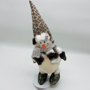 Новогодний декор - Снеговик в колпаке 40 см (арт. W6279)