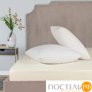 Dome ЛОРЕНО беж Простыня на резинке 180х200+25 (см), 1пр., хл/сат