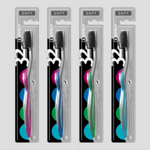 Щетка зубная 32 ЖЕМЧУЖИНЫ 3-EFFECT yc3008 М Модум