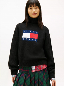 Tommy Jeans Flag Logo Turtleneck Sweater