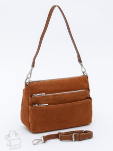 Сумка женская кожаная 8269PEF brown Polina&Eiterou
