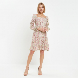 Платье женское короткое MINAKU: Enjoy, белое, размер 46