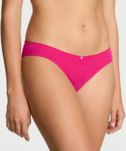 Stretch Cotton Heart Lace Bikini Panty