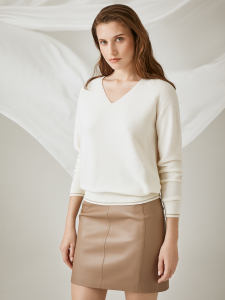 Мини-юбка из эластичной экокожи