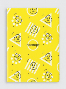 ОБЛОЖКА ДЛЯ ПАСПОРТА «Crazy duck», yellow, плотность 600 мкм