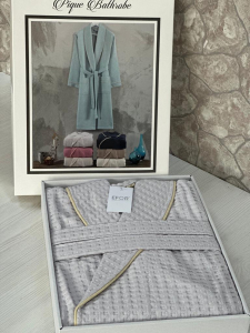 Халат вафельный EFOR размер XXXL серый коробка