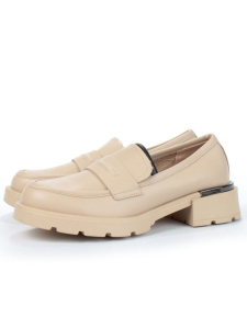 01-PDS132-3 DK. BEIGE Ботинки демисезонные женские (натуральная кожа)