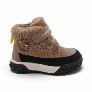 Ботинки на меху T5022-1F бежевые