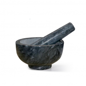 Мраморная ступка с пестиком 11,5 x 11,5 х 6 см арт. 6009
