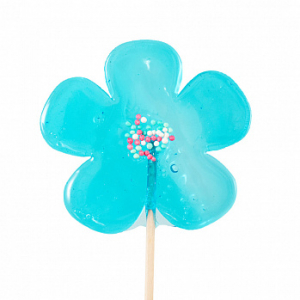 Карамель леденцовая Цветочек с посыпкой голубой, 20 г