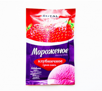 Мороженое клубничное100 гр. сухая смесь 1/60