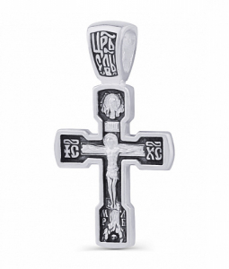Крест из серебра литье частичное чернение