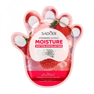 Маска для рук SADOER Strawberry Exfoliating Hand Mask
