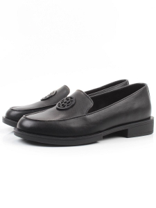 03-DLG13-1 BLACK Лоферы женские (натуральная кожа)