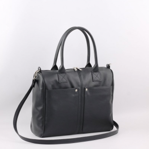 Сумка 1078 гладкий черный ФОРМАТ 