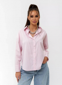 Женская классическая рубашка оверсайз в полоску CRACPOT