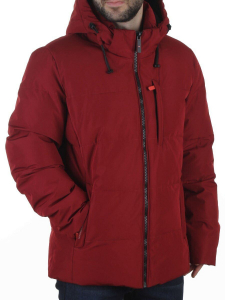 6298 BURGUNDY Куртка зимняя мужская (био-пух)