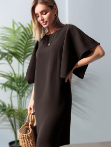 Платье из плотного струящегося крепа