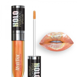 Блеск для губ HoloPrismatic Alvin D`or золотой 13 песочно-золотистый голографический эффект