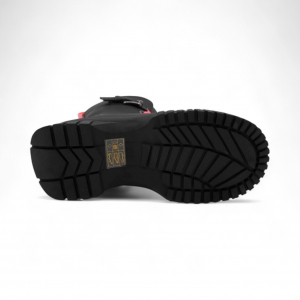 Ботинки демисезонные 4446-1 черно розовые