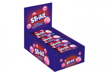 «Strike», драже в белой  глазури с малиной, 40 г (упаковка 16 шт)