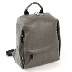 Женский кожаный рюкзак 2195 Грей